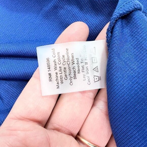 Universal Standard Foundation Turtleneck Top Womens Large Blue Long Sleeve - Picture 9 of 11